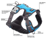 RED DINGO PADDED HARNESS TURQUOISE LARGE