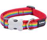 RED DINGO DOG COLLAR RAINBOW RED 12MM