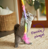 KAZOO KITTY PLAY WAND FLUFFY RAINBOW TAIL