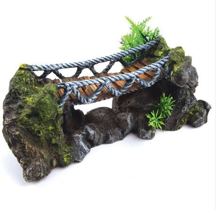 KAZOO ORNAMENT ROPE BRIDGE WITH PLANTS MEDIUM