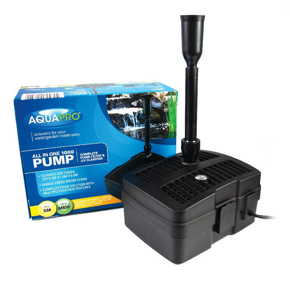 AQUAPRO 1000 ALL IN ONE PUMP, FILTER & UV