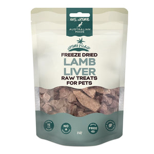 NATURE ISLAND FREEZE DRIED LAMB LIVER RAW TREATS FOR PETS 80G