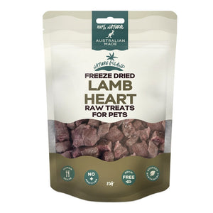 NATURE ISLAND FREEZE DRIED LAMB HEART RAW TREATS 80G