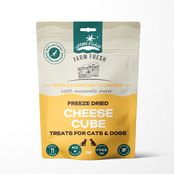 NATURE ISLAND FREEZE DRIED CHEESE CUBE TREATS 150G