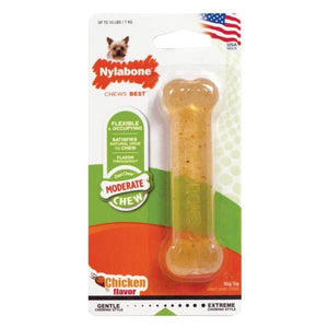 NYLABONE FLEXICHEW CHICKEN BONE ON CARD PETITE