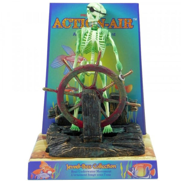 ACTION AIR SKELETON AT THE WHEEL