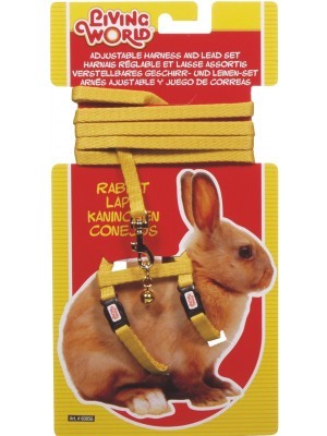 LIVING WORLD RABBIT HARNESS & LEAD SET YELLOW