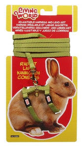 LIVING WORLD RABBIT HARNESS & LEAD SET GREEN