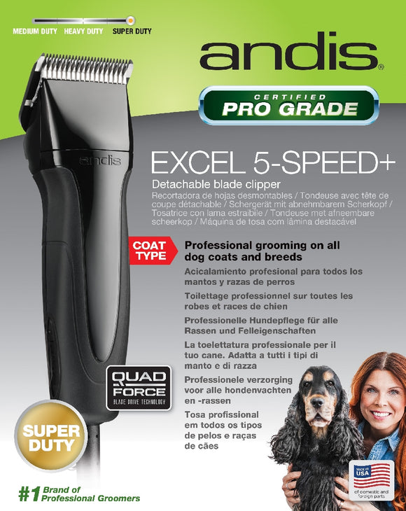 ANDIS CLIPPER EXCEL 5-SPEED BLACK