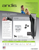 ANDIS CLIPPER EXCEL 5-SPEED BLACK