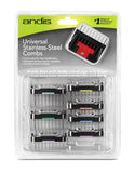 ANDIS COMB UNIVERSAL STAINLESS STEEL 8 PIECE STEEL