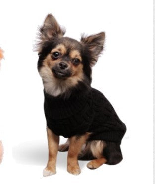 PET ONE DOG COAT KOMFYKNIT JUMPER ICELANDIC 30CM BLACK