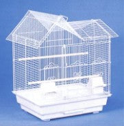 TSA 5854 BIRD CAGE 18 X 14" HOUSE STYLE WHITE (45 X 35 X 55CM)