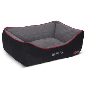 SCRUFFS THERMAL BOX BED 60 X 50CM BLACK AND GREY