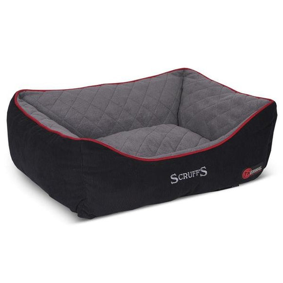 SCRUFFS THERMAL BOX BED 60 X 50CM BLACK AND GREY