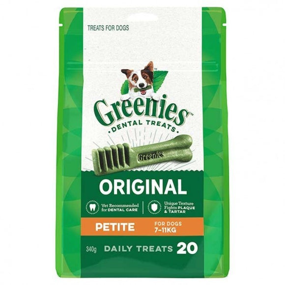 GREENIES ORIGINAL 340GM PETITE 20 PACK