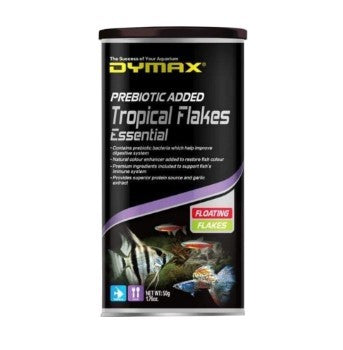 DYMAX TROPICAL FLAKES ESSENTIAL FLOATING FLAKES 50G