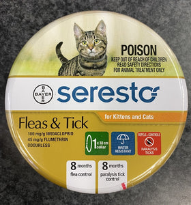 SERESTO FLEA AND TICK COLLAR FOR KITTENS AND CATS
