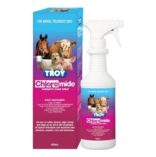 TROY CHLOROMIDE SPRAY 500ML (ANTISEPTIC WITH FLY REPELLENT)
