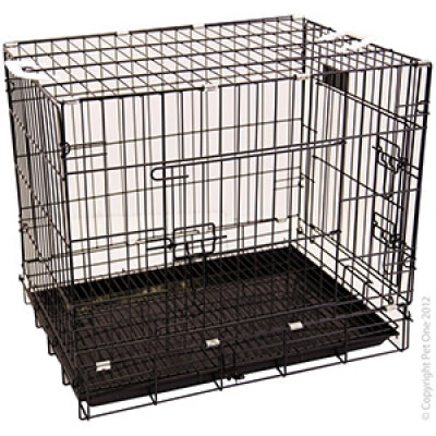 PET ONE DOG CRATE D36 BLK