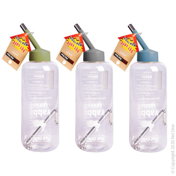 PET ONE WATER BOTTLE 800ML ASSORTED COLOURS