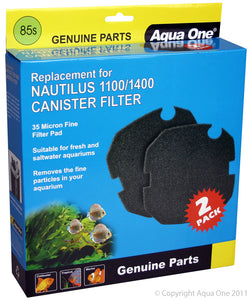 AQUA ONE SPONGE 35PPI 2PK 85S SUITS NAUTILUS 1100/1400