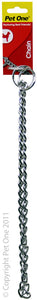 PET ONE 65CM CHECK CHAIN COLLAR 3MM