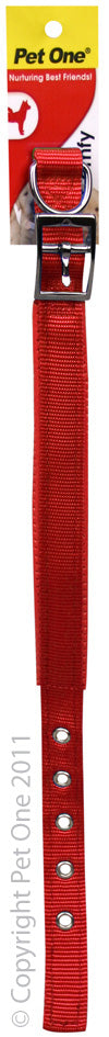 PET ONE 27-37CM COLLAR NYLON 20MM RED