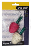 PET ONE VEGGIE ROPE 2PK RADISH