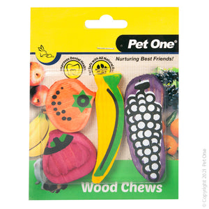 PET ONE WOOD CHEWS (S/M) 4PK