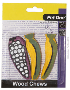 PET ONE WOOD CHEWS (M) 3PK