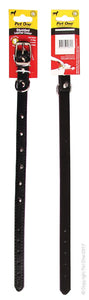 PET ONE COLLAR LEATHER STUDDED 45CM BLACK