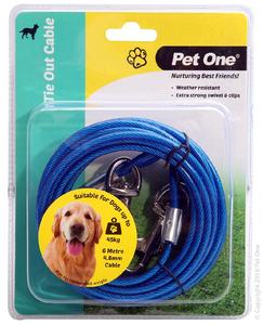 PET ONE TIE OUT CABLE 6M 4.8MM