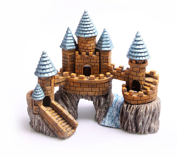 AQUA ONE ORNAMENT CASTLE ON THE ROCK WITH RIVER LGE