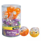 PET ONE CAT TOY MOUSE BALL 5CM ASSORTED COLOURS