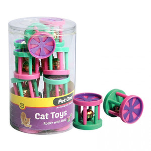 PET ONE CAT TOY ROLLER WITH BELL 4CM
