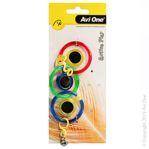 AVI ONE BIRD TOY TRIPLE RING WITH MIRROR & BELL