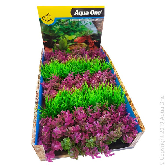 AQUA ONE ECOSCAPE FOREGROUND CATSPAW PINK OR HAIR GRASS GREEN MIX
