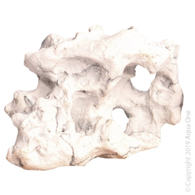 AQUA ONE ORNAMENT WHITE MARBLE ROCK WITH HOLES M