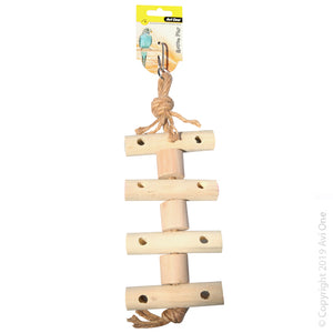 AVI ONE BIRD TOY WOODEN TOGGLE LADDER WITH ROPE 37CM