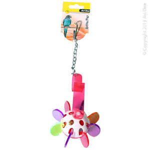 AVI ONE BIRD TOY ACRYLIC PROPELLER WITH BELL 25CM