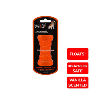 SCREAM XTREME TREAT BONE ORANGE SMALL 9CM