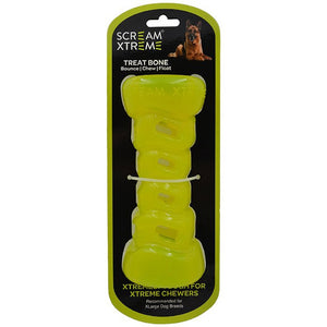 SCREAM XTREME TREAT BONE GREEN 20CM