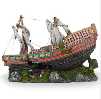 KAZOO ORNAMENT GALLEON STERN WITH SAILS GIANT