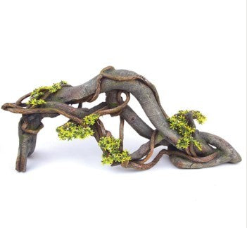 KAZOO ORNAMENT DRIFTWOOD WITH VINE AND PLANTS CENTREPIECE