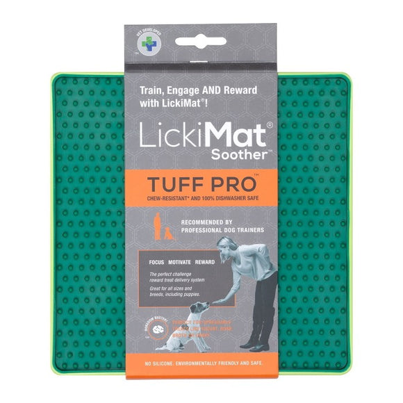 LICKIMAT SOOTHER PRO TUFF GREEN 21 X 21CM